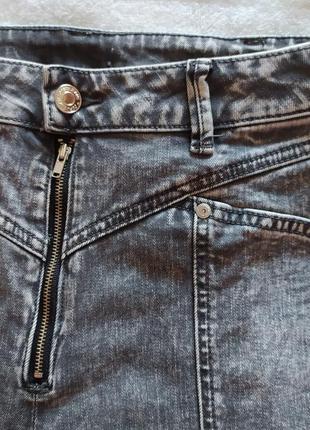 Джинсы прямые высокая посадка серые темные черные вареные с швом