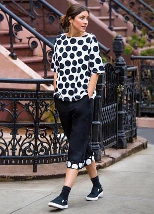 Uniqlo x marimekko polka dot wide cropped pants