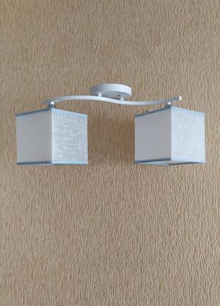 Люстра с плафонами абажурами на 2 лампы --- уценка2 фото