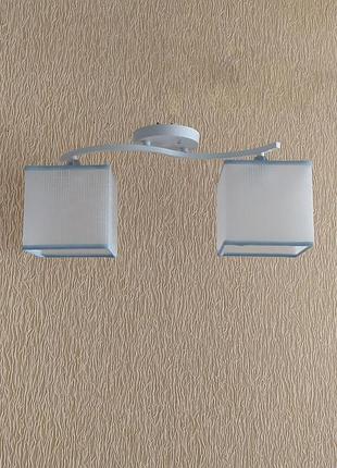 Люстра с плафонами абажурами на 2 лампы --- уценка3 фото