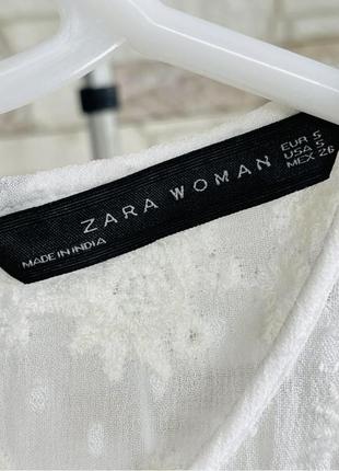 Короткое вышитое платье zara4 фото