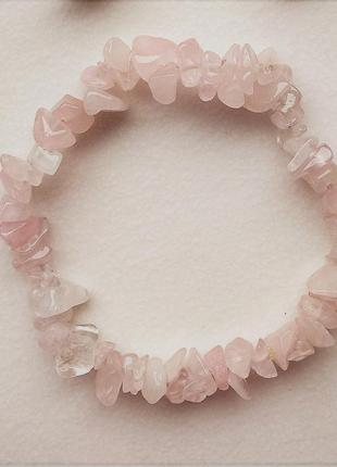 Браслет розовый кварц