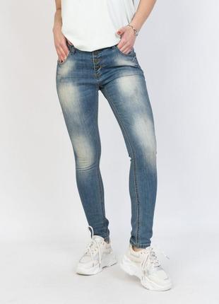 Джинсы женские на пуговицах голубые 
кт.кт jeans s04