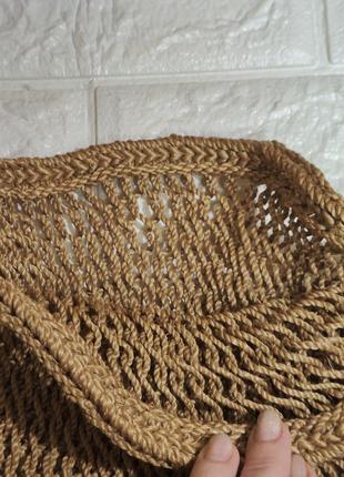 Красивая сумка-мешок ручной работы из волокна агавы.5 фото