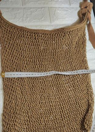 Красивая сумка-мешок ручной работы из волокна агавы.8 фото
