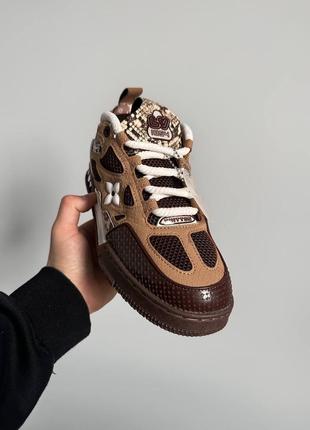 Кроссовки louis vuitton lv skate sneaker brown “snakeskin”5 фото