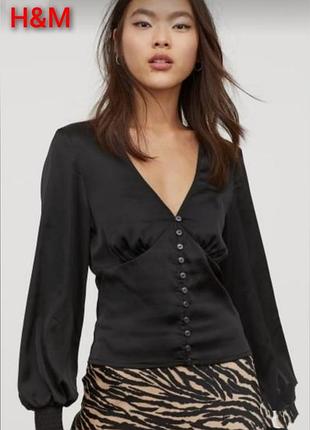Стильная шелковистая блуза/рубашка от h&m