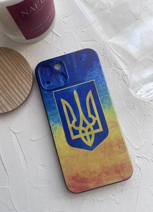 Чехол к айфону 13 с украинской символикой гербом, новый1 фото