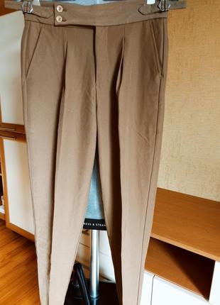 Шикарные базовые брюки, цвета camel1 фото
