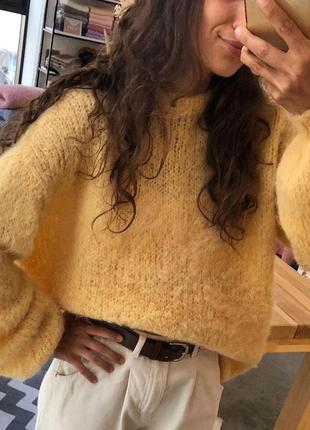 Стильний оверсайз светр з вовни альпака