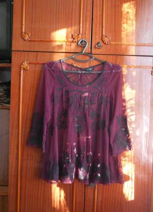 Topshop-12/40 р.- шифоновая брендовая блуза очень красивая