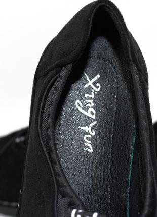 Туфли 112123 замшевые спортивные, мокасины на шнуровке6 фото