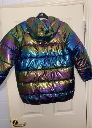Демисезонная куртка разноцветный, подростковая влагостойкая куртка с капюшоном хамелеон3 фото