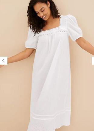 Ночная рубашка marks & spencer , хлопок