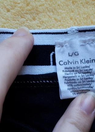 Новые черные белые трусики стринги кельвин кляйн л/l/12/40 calvin klein3 фото