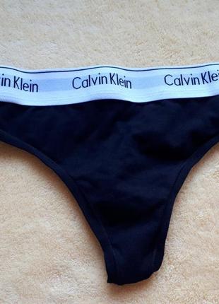 Новые черные белые трусики стринги кельвин кляйн л/l/12/40 calvin klein1 фото