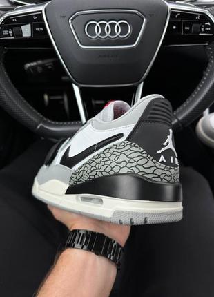 Nike air jordan legacy 312 low m grey white black - кроссовки мужские5 фото