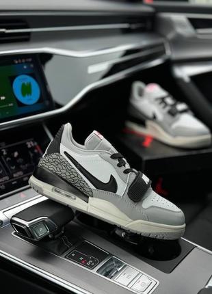 Nike air jordan legacy 312 low m grey white black - кроссовки мужские6 фото