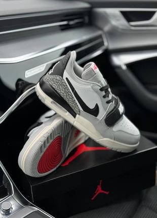 Nike air jordan legacy 312 low m grey white black - кроссовки мужские7 фото