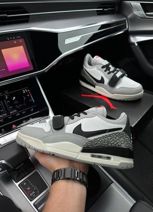 Nike air jordan legacy 312 low m grey white black - кроссовки мужские8 фото