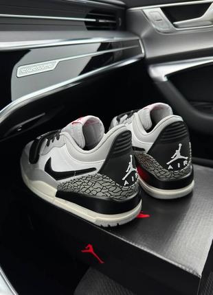 Nike air jordan legacy 312 low m grey white black - кроссовки мужские9 фото