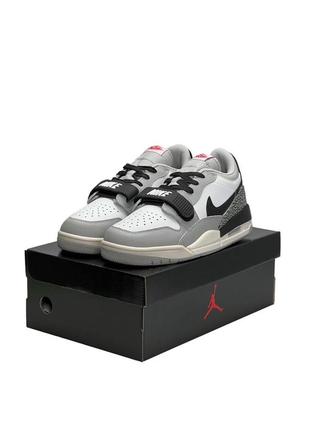 Nike air jordan legacy 312 low m grey white black - кроссовки мужские10 фото