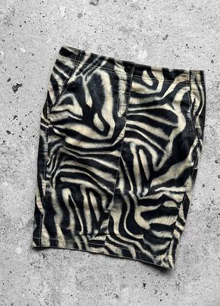 Marc cain women's full zebra printed premium skirt женская, премиальная юбка