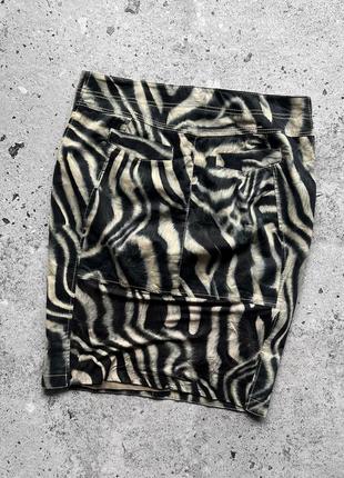 Marc cain women's full zebra printed premium skirt женская, премиальная юбка3 фото