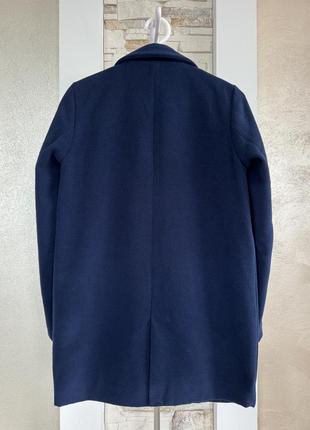 Короткое двубортное синее пальто house3 фото
