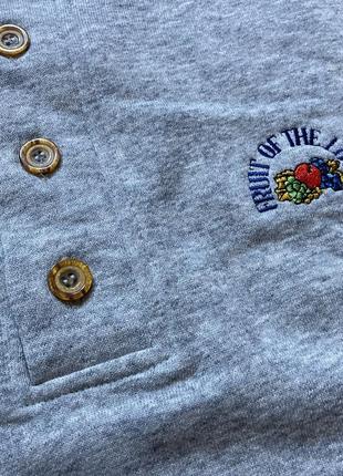 Винтажная кофта поло свитшот vintage fruit of the loom polo sweatshirt3 фото