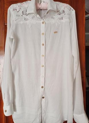 Блуза-рубашка polo assn,размер m, бирка с составом ткани срезанная