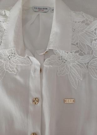 Блуза-рубашка polo assn,размер m, бирка с составом ткани срезанная3 фото
