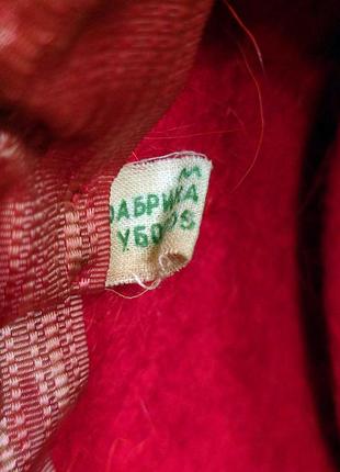 Шапка, натуральная валяная шерсть, женская, красная, размер 583 фото