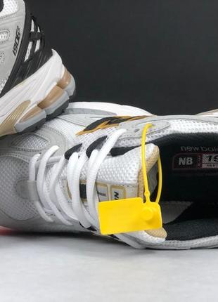 Чоловічі кросівки new balance 1906r замшеві сіточка білі5 фото