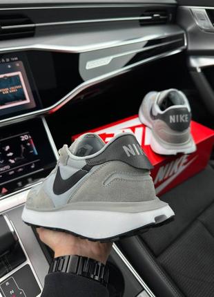 Nike phoenix waffle gray - кроссовки мужские серые замша7 фото