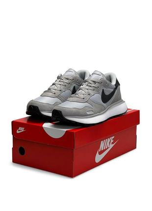 Nike phoenix waffle gray - кроссовки мужские серые замша10 фото