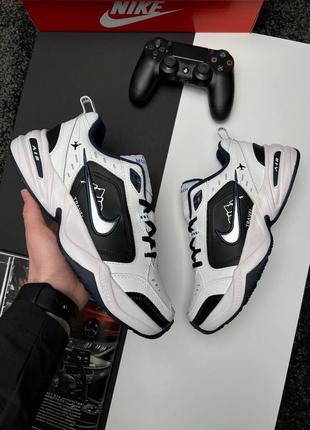 Nike air monarch travel white navy black — кросівки чоловічі білі