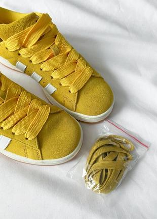Женские кроссовки adidas campus 00s yellow / адидас кампус желтые / женская демисезонная обувь на весну, лето, осень как с пинтерест2 фото
