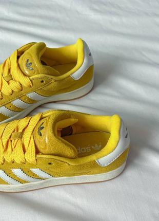 Женские кроссовки adidas campus 00s yellow / адидас кампус желтые / женская демисезонная обувь на весну, лето, осень как с пинтерест8 фото