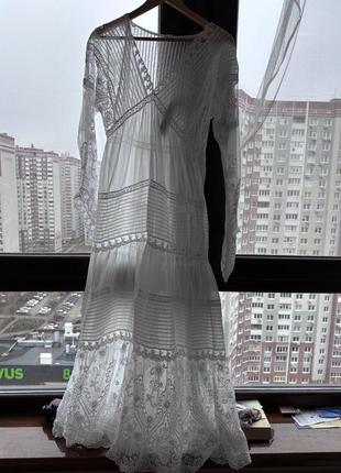 Белое прозрачное платье 👗1 фото