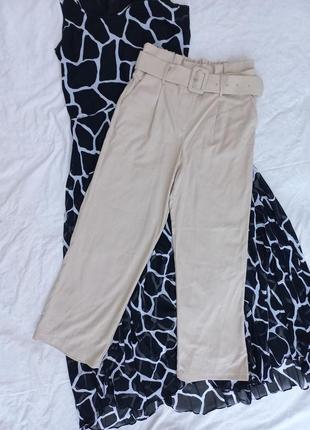 Трикотажные брюки с поясом кэжуал кэмэл tally weijl