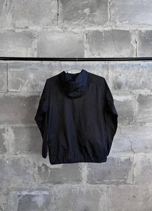Куртка вітровка жіноча / чоловіча чорна коротка з капюшоном adidas impossible4 фото