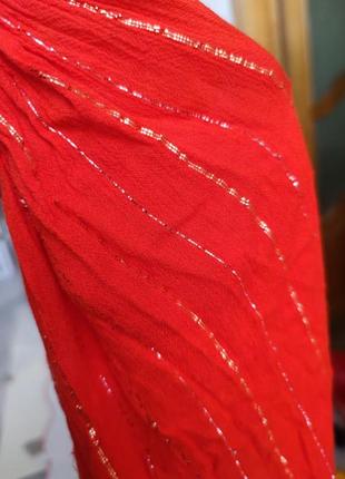 ❤️ шикарное платье h&m вискоза металлизированная нить длинное макси свободное оверсайз рукав баллон пышный сукня полоска3 фото