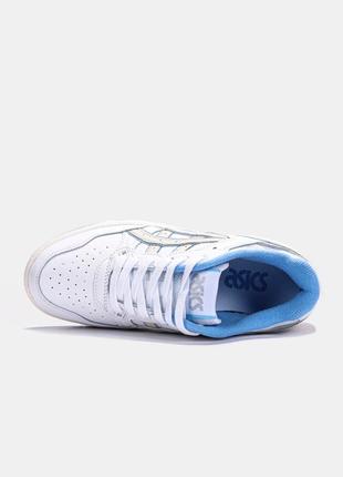 Кроссовки  кожаные женские asics ex89 white blue5 фото