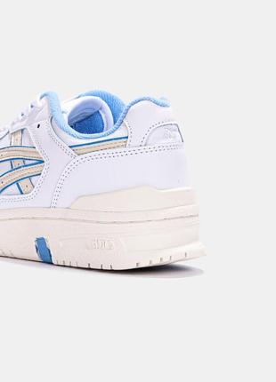 Кроссовки  кожаные женские asics ex89 white blue9 фото