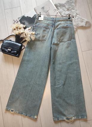 Широкие длинные джинсы super wide leg от zara 36, 40, 42р, оригинал8 фото