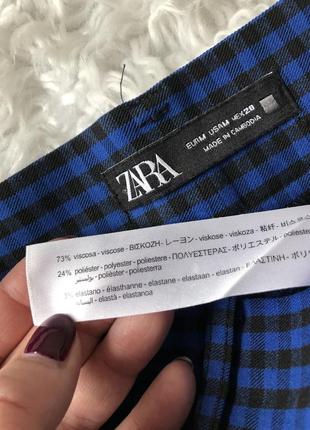 Брюки скіні в клітинку zara р.м10 фото