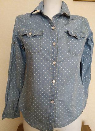 Рубашка джинсовая размер l