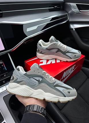 Мужские кроссовки nike air huarache runner gray olive