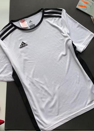 👚классная белая спортивная футболка adidas на подростка/спортивная подростковая футболка👚